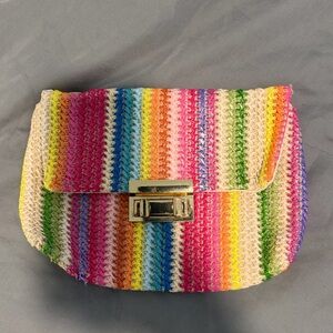 Multicolor Woven Clutch